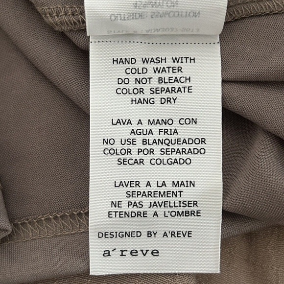 Anthropologie A'reve Eyelet Dolman Dress Womens Size L Brown Lace Overlay - Picture 12 of 13